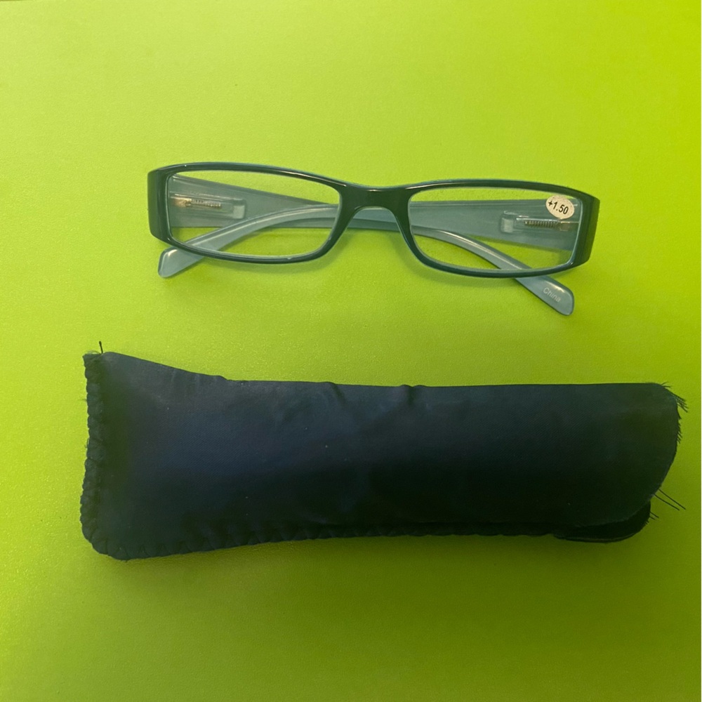 Blue Reading Eye Glasses with Case #5191